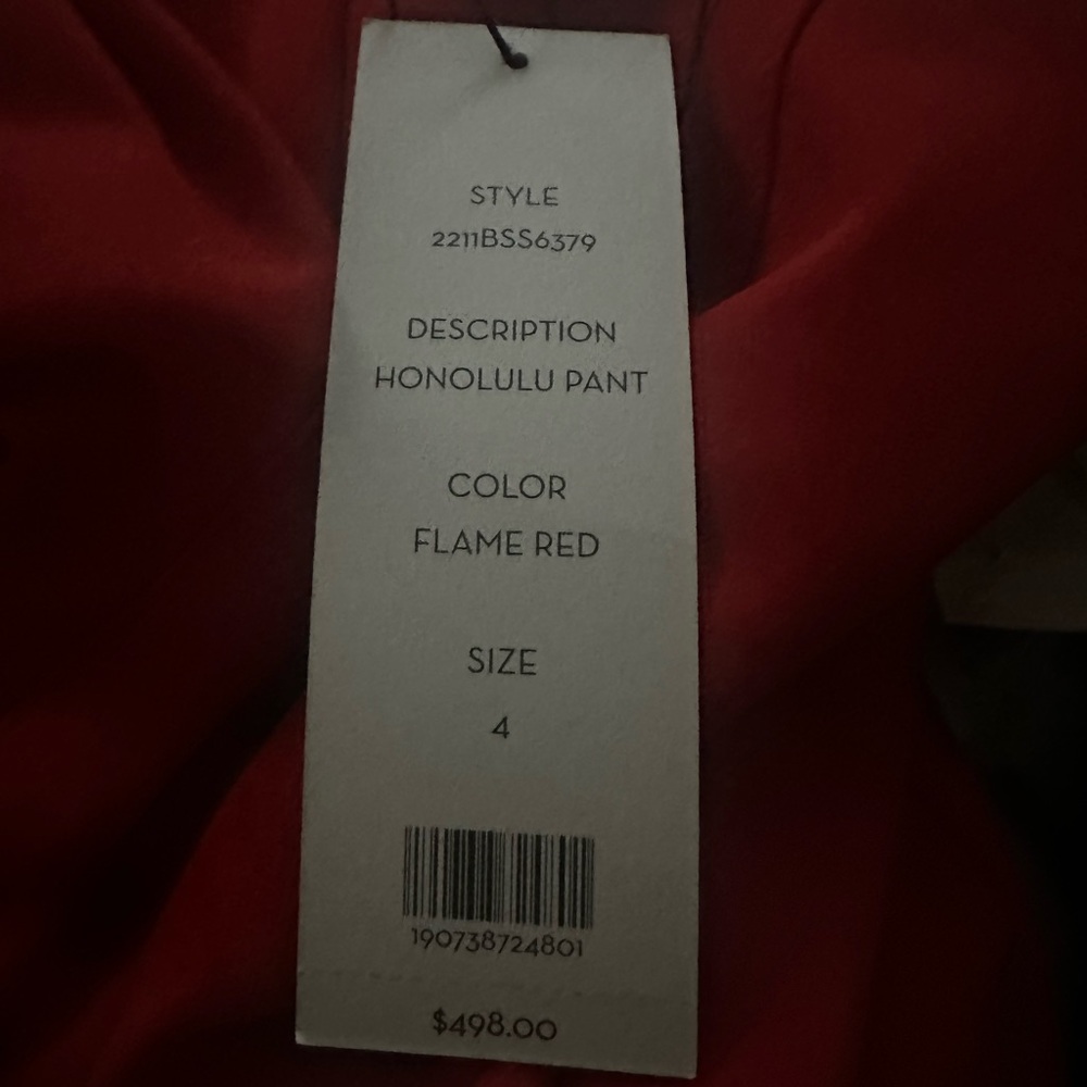 Veronica Beard Honolulu red pants 4 - Picture 6 of 6